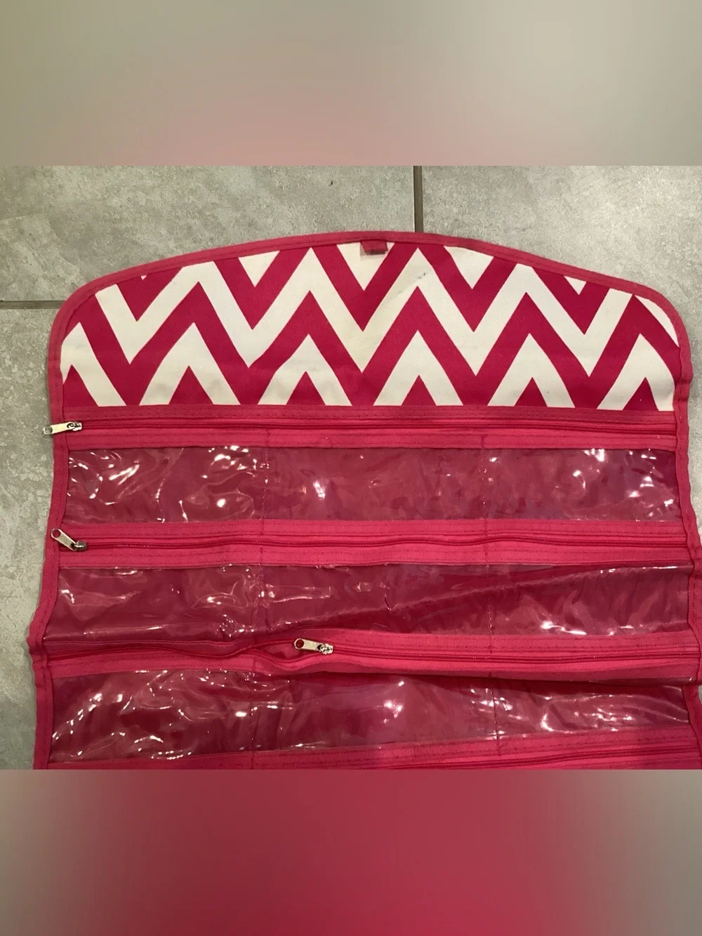 Pink Hanging Jewelry and Accessory Organizer